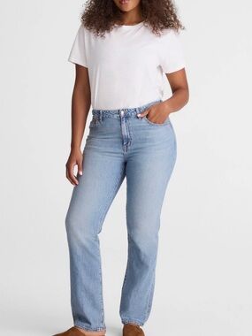 Madewell Airy Curvy Dean Easy Straight Jean